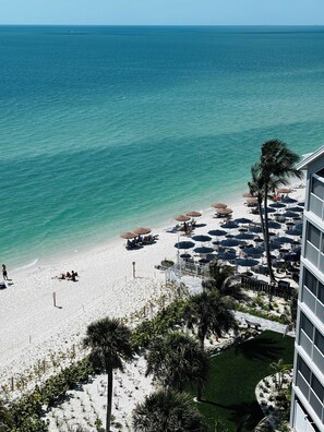 View from veranda of beach & Turtle Club restaurant 