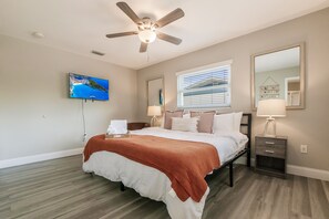 The Orange Room also comes with a smart TV