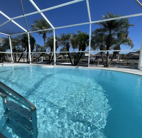Swim in a screened area