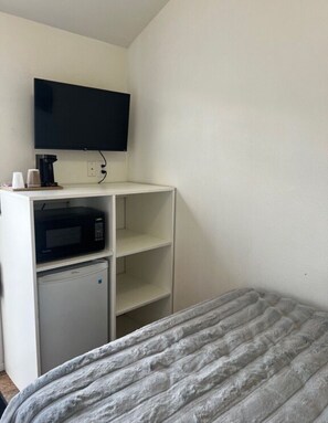 tv, microwave, fridge