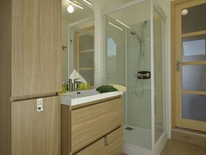 Miroir, Meubles, Robinet, Luminaire Plomberie, Porte De Douche, Cabinetry, Évier, Design Intérieur, Salle De Bains