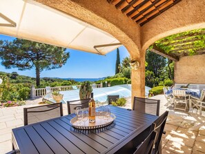 Table, Furniture, Property, Plant, Chair, Azure, Shade, Water, Lighting, Interior Design