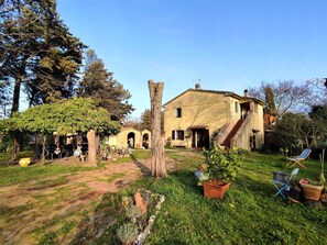 Pflanze, Himmel, Gebäude, Natürliche Landschaft, Baum, Grundstueck, Hütte, Gras, Haus, Fenster