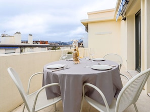 Table, Furniture, Sky, Tableware, Cloud, Chair, Tablecloth, Kitchen & Dining Room Table, Outdoor Table, Outdoor Furniture