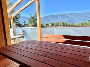 Sky, Property, Shade, Wood, Interior Design, Architecture, Floor, Flooring, Wood Stain, Outdoor Furniture
