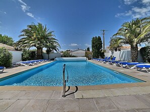 Bleu, Piscine, Recours, Ombre, Eco Hôtel, Hôtel, Mobilier De Jardin, Hacienda, Balancelle