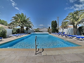 Bleu, Piscine, Recours, Ombre, Eco Hôtel, Hôtel, Mobilier De Jardin, Hacienda, Balancelle