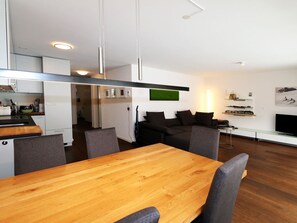Furniture, Table, Cabinetry, Wood, Interior Design, Living Room, Countertop, Kitchen, Laminate Flooring, Flooring