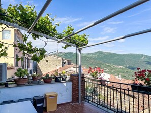 Flowerpot, Iron, Houseplant, Balcony, Mountain Range, Shade, Fence, Ridge