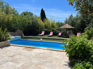 Piscine, Recours, Jardin, Ombre, Mobilier De Jardin, Aménagement Paysager, Arrière-Cour, Dalle, Hacienda