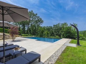 Sky, Cloud, Water, Plant, Azure, Swimming Pool, Shade, Outdoor Furniture, Tree, Sunlounger