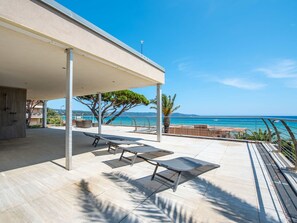 Water, Sky, Table, Furniture, Property, Chair, Azure, Outdoor Table, Outdoor Furniture, Tableware