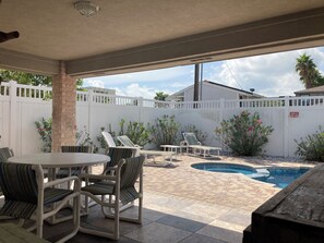 Outdoor dining table