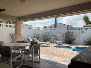 Outdoor dining table