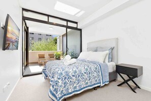 Master bedroom with Queen Size bed and Balcony access