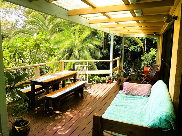pleasant outdoor verandah and hang-out space