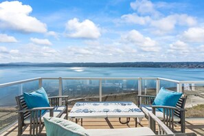 Primary bedroom deck with 180 degree views!