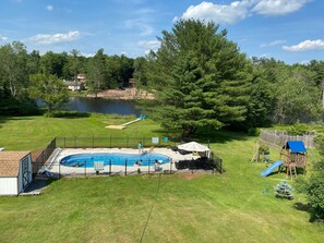 Sweeping view of the spacious backyard