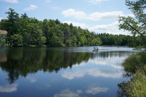 The lake on a beautiful day