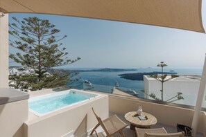 Hot tub and sea view from the balcony