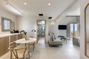 Living room and kitchen