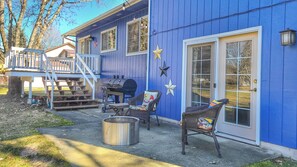 Enjoy access to the expansive backyard from the kitchen and bonus room