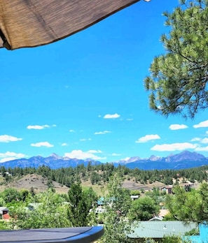 Enjoy a delicious meal outdoors with our amazing views!