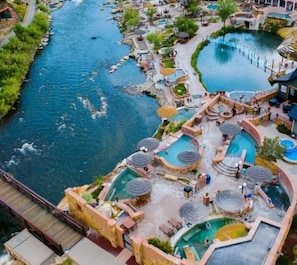 The Pagosa Hot Springs Resort, right alongside the San Juan River, is close by!