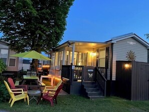 Cottage front - nightview