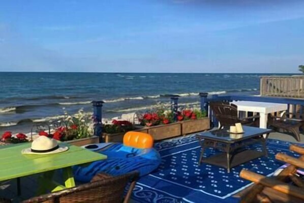 Stunning beachfront view all day. This is one of the most desired premium locations at the resort. (1)