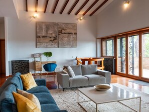 Table, Couch, Furniture, Property, Azure, Wood, Lighting, Living Room, Interior Design, Chair