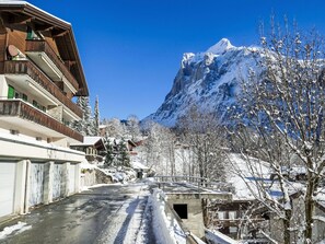 Mountain, Sky, Mountainous Landforms, Snow, Mountain Range, Winter, Hill, Highland, Glacial Landform, House