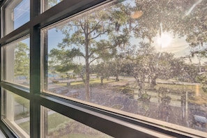 Enjoy the morning sunrise out of the picture frame window!