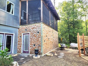 Entry and private patio space