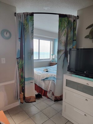 Bedroom with view of the ocean.