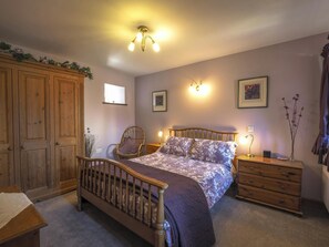 Y Beudy double bedroom with large wardrobe and chest of drawers