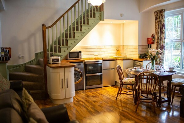 Stairs leading to the first floor bedroom