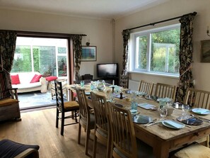 Dining room with table and chairs