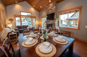 Open living and dining space