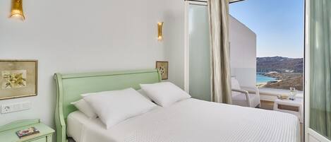 Luxury Mykonos Suite | Villa Mirage | 2 Bedrooms |  Spectacular Aegean Sea Views and Private Veranda | Elia