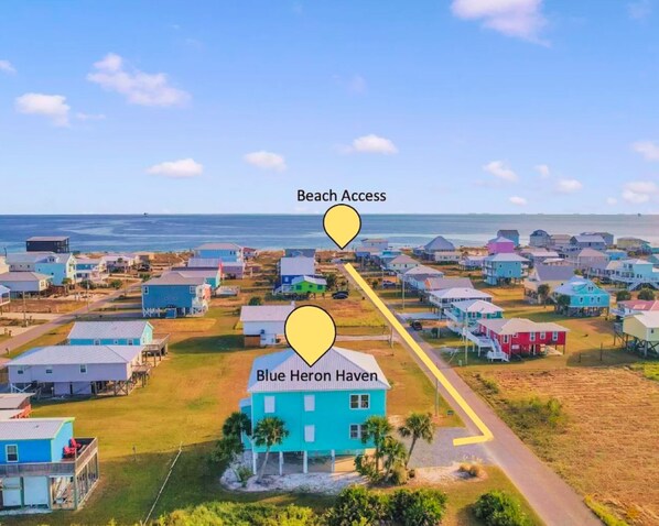 Convenient beach access only 300 yards away (3 min walk)