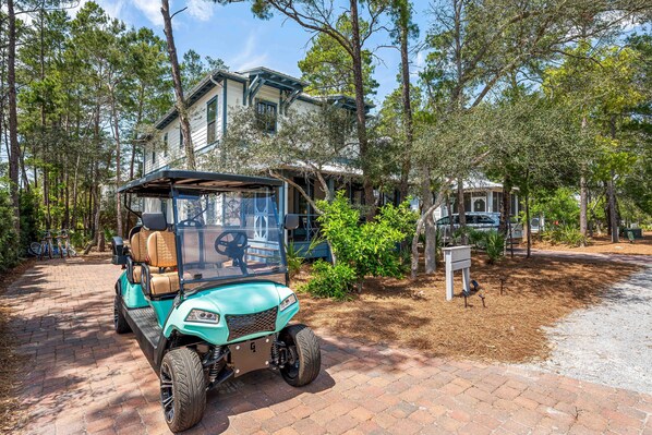 Welcome to Drift Away with Six Seater Golf Cart