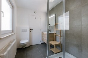 Modern bathroom with shower
