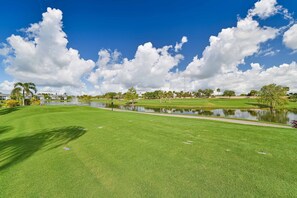 TSR2004 - Enjoy the wide golf course view to the 8th hole from your screened in lanai, living area nd primary bedroom