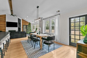 Dining space located in great room