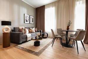 Immerse yourself in the perfect balance of sophistication and comfort as you move from dining to lounging in our versatile living-dining area.