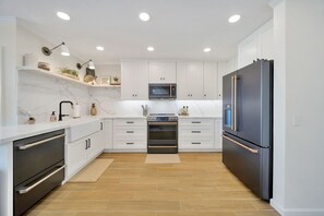 Recently remodeled open kitchen.