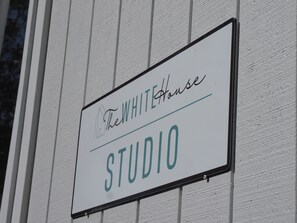 Accommodation is signed . Property is illuminated at night .