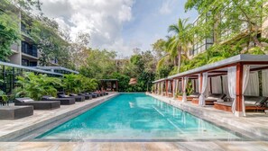 Take a dip in the communal pool