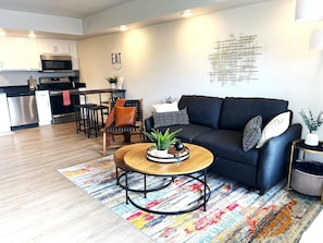 Make lasting memories with loved ones in this inviting condo - gather around the table for a friendly board game competition or snuggle up and enjoy a movie night on the large smart TV in the evenings.